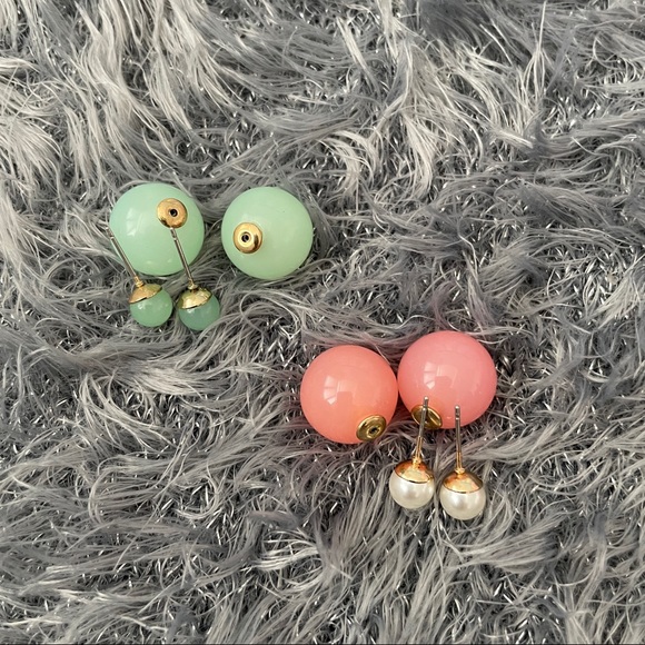 Two Pairs of Front-Back Earrings - Picture 3 of 5